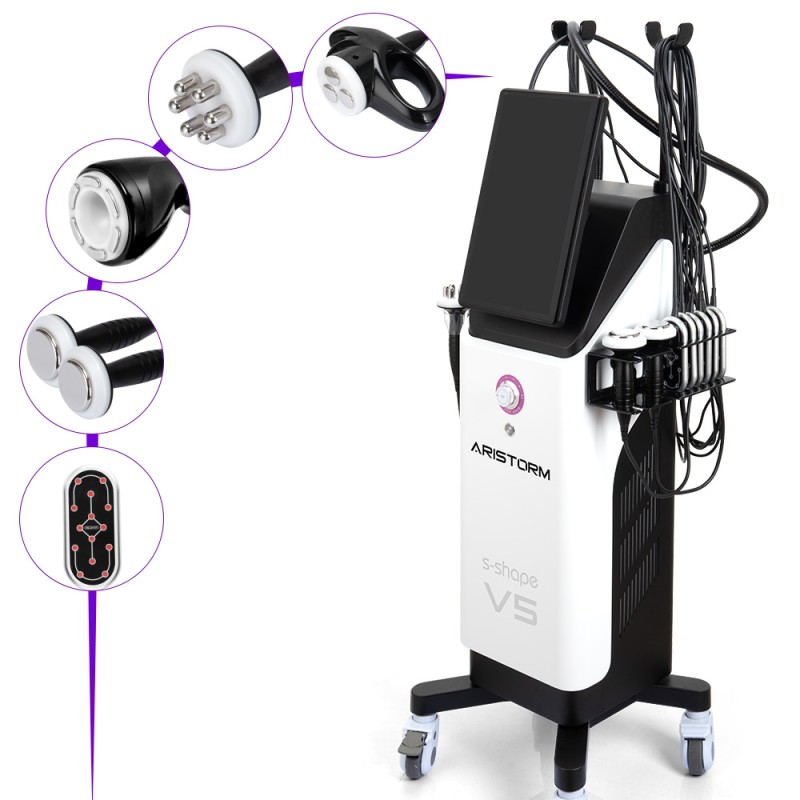 Aristorm S Shape Machine 3D 30K RF Vacuum EMS 5 In 1 For Body Sculpting, Massage