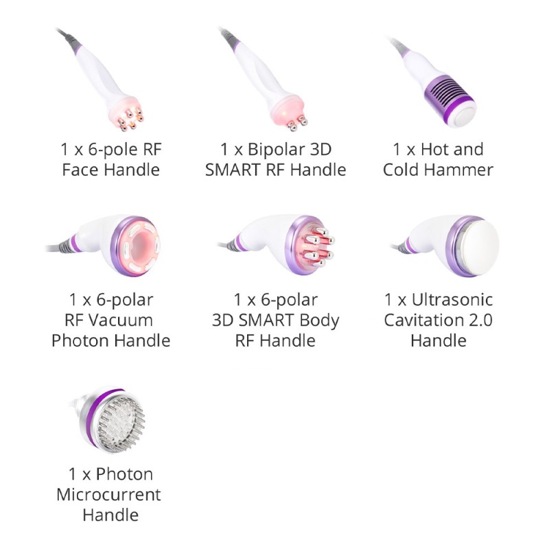 8 In 1 RF Vacuum Cavitation Cold Hot Hammer Beauty Machine