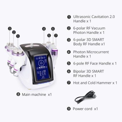 8in1 RF Vacuum Cavitation Beauty Machine