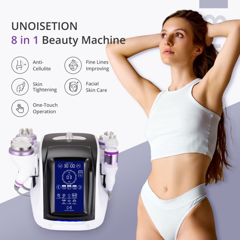 8 In 1 RF Vacuum Cavitation Cold Hot Hammer Beauty Machine