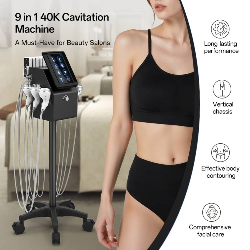 9-in-1 Professional 40k Lipo Cavitation Machine For Sculpting