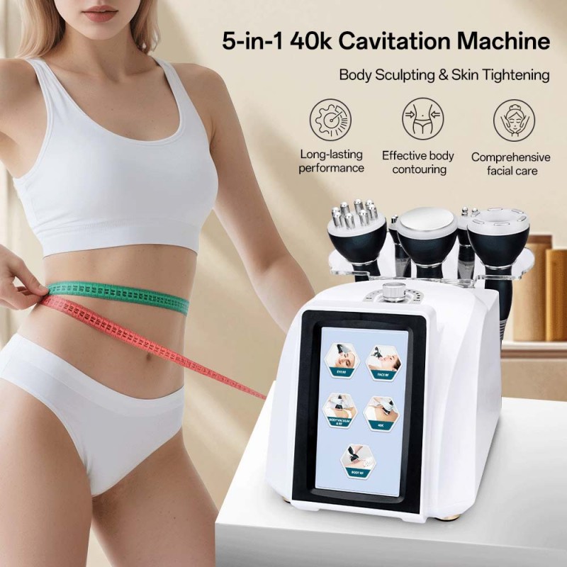 5 In 1 Ultrasonic Cavitation R-F Slimming Fat Loss Anti Cellulite Machine