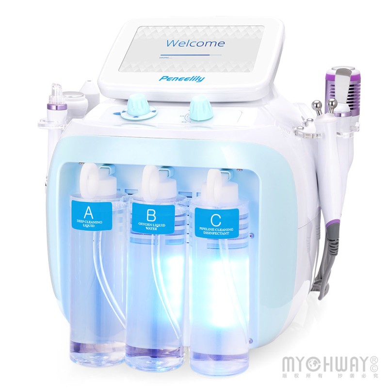 6 In 1 Hydro Dermabrasion Skin Care Equipment Facial Tightening Beauty Machine