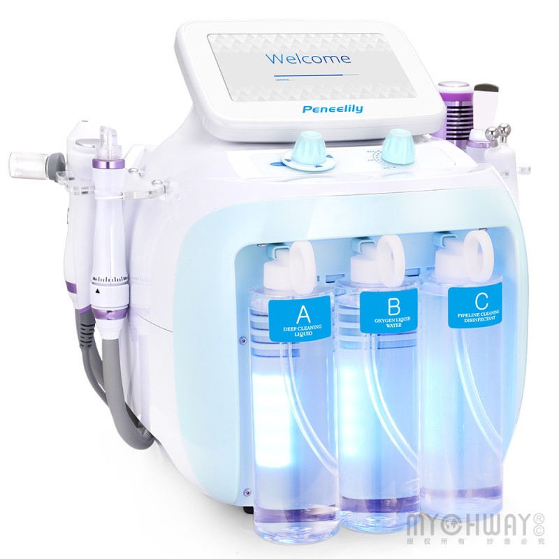 6 In 1 Hydro Dermabrasion Skin Care Equipment Facial Tightening Beauty Machine