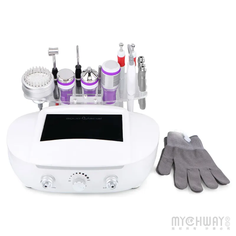 9 In 1 Facial Machine 3MHZ Ultrasound Scrubber Dermabrasion Skin Care Beauty Machine