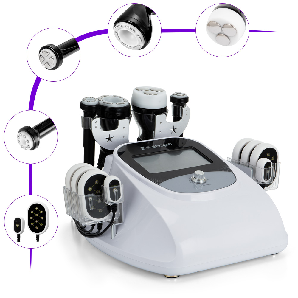 S Shape Machine 3D Cavitation RF Lipo Laser Body Contouring Face Lifting