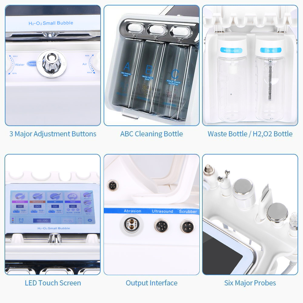 7in1 Hydra Water Facial Cleaner Aqua Peel Hydro Diamond Dermabrasion Spa Machine