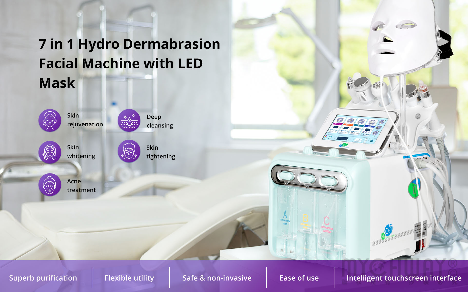 7 in 1 Spa Hydra Water Facial Cleaner and Hydro Dermabrasion Beauty Machine