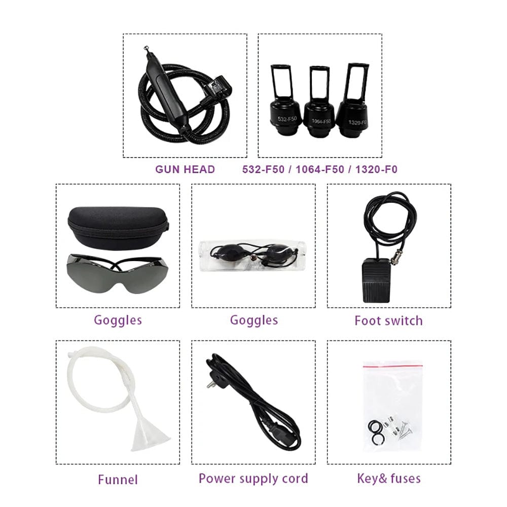 Black Tattoo Remover And Carbon Peel Equipment Yag Laser Q Switch Beauty Machine