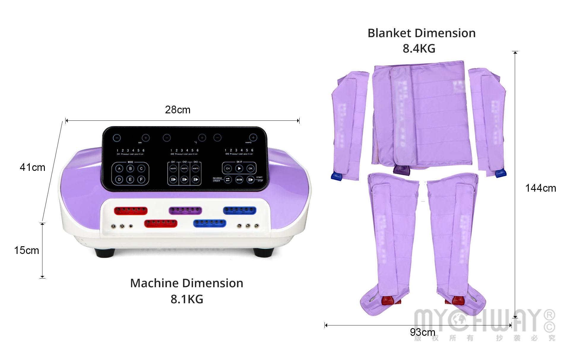 Air Pressure Suit Far Infrared Lymph SPA Weight Loss Pressotherapy Slim Machine