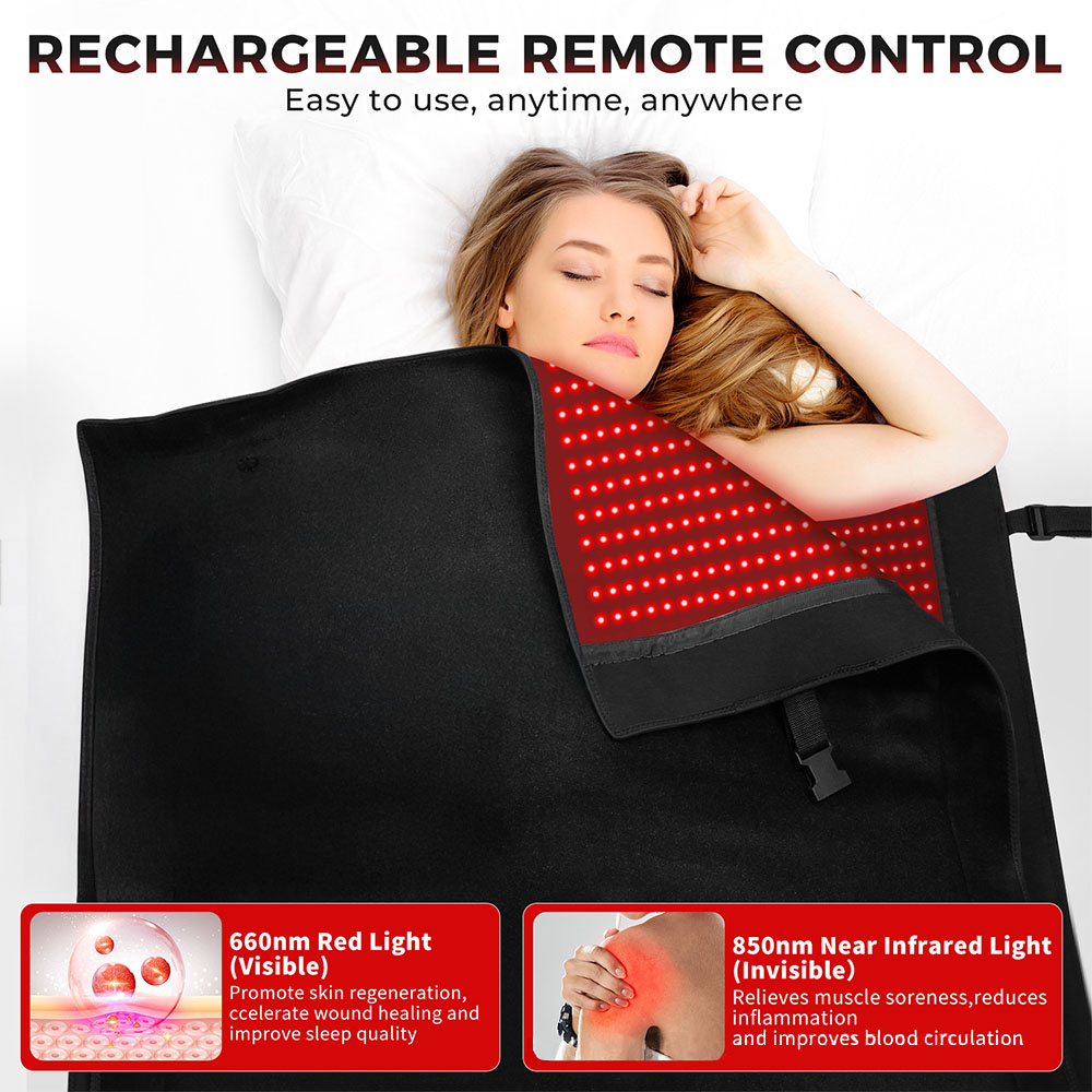 Full Body Red & Infrared Light Therapy Mat for Pain Relief & Recovery