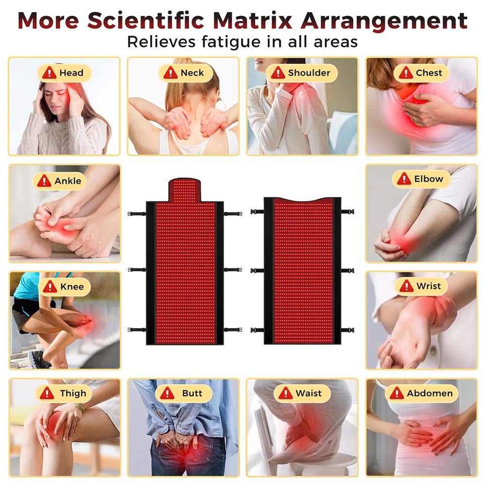 Full Body Red & Infrared Light Therapy Mat for Pain Relief & Recovery