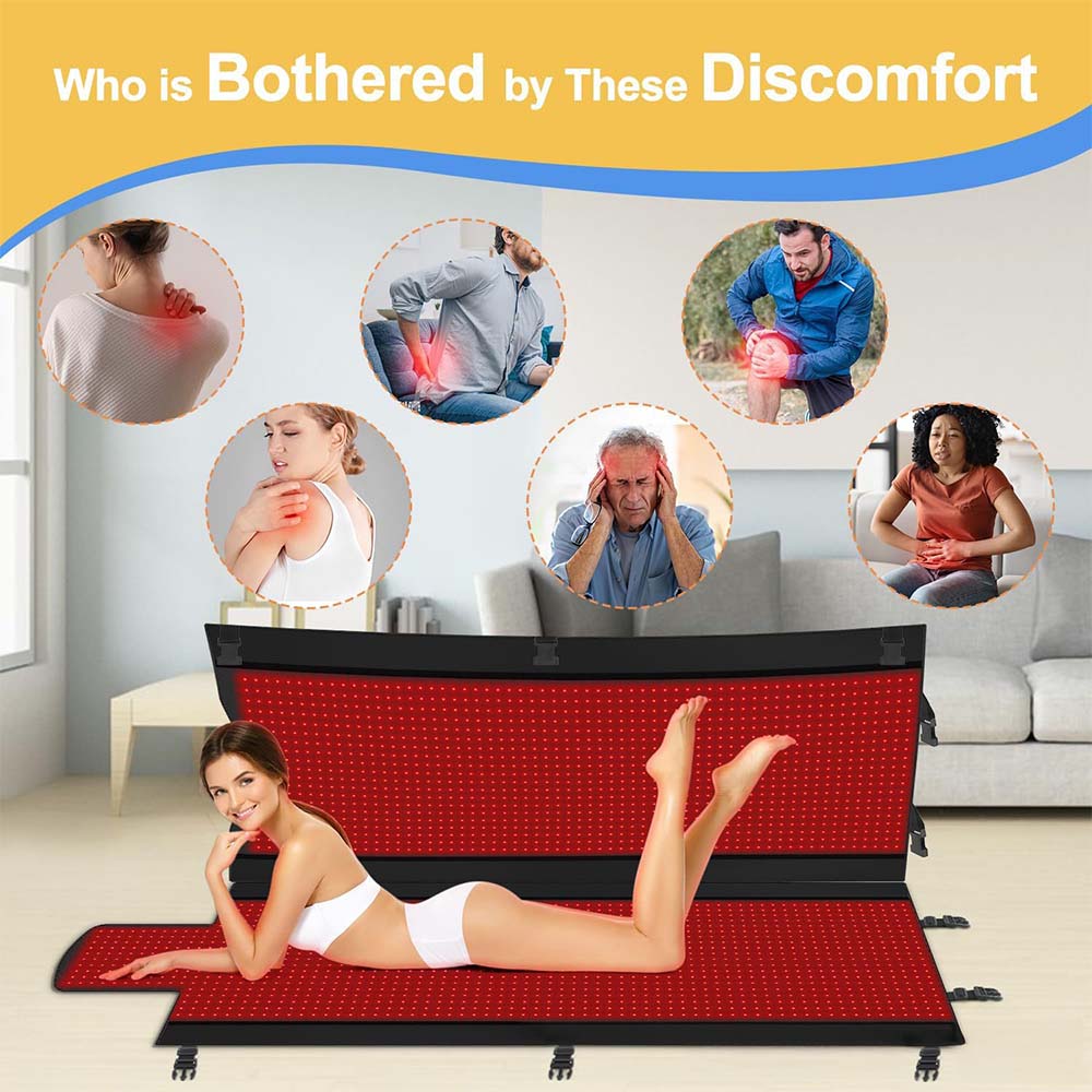Full Body Red & Infrared Light Therapy Mat for Pain Relief & Recovery