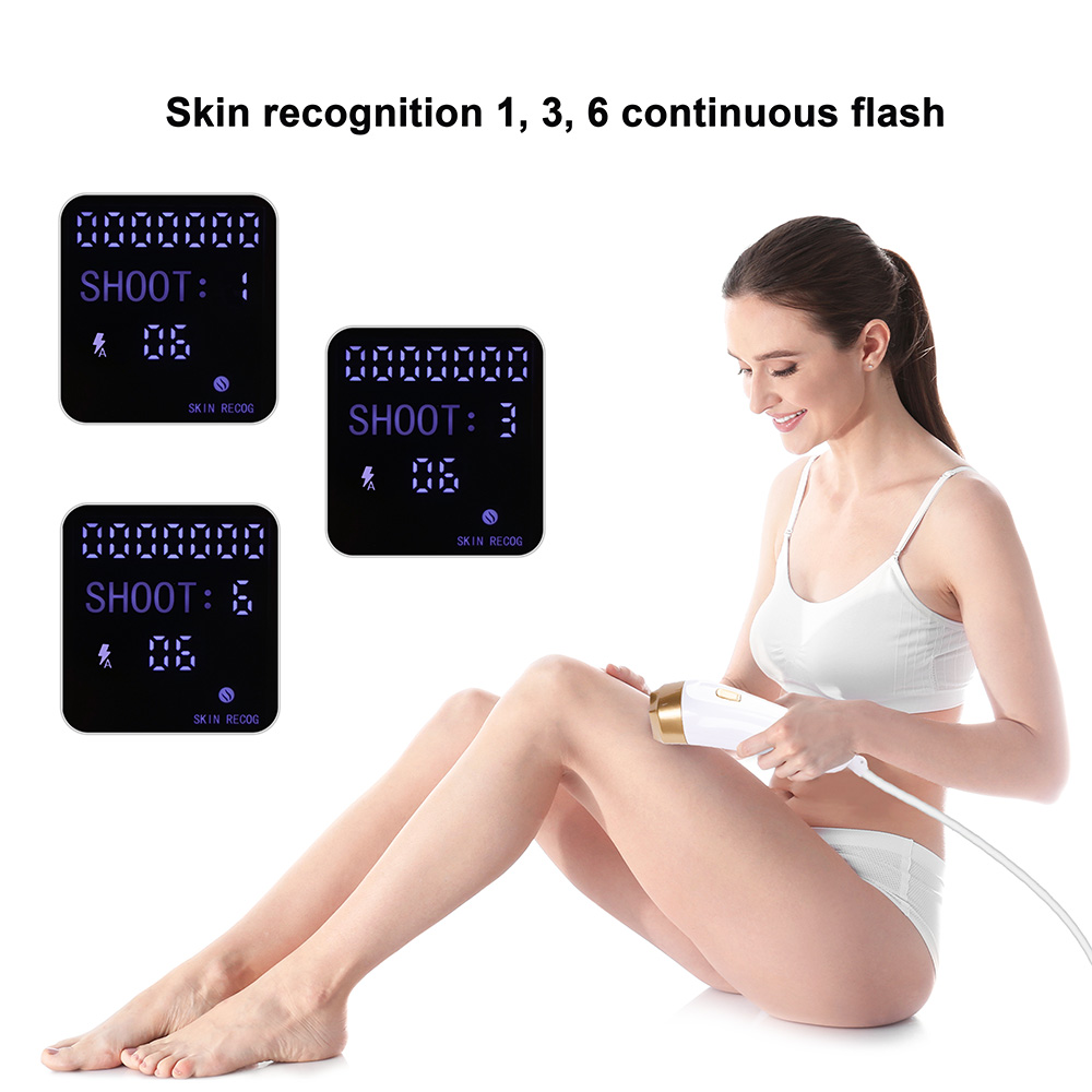 IPL Hair Removal Device With 3 Light Head 10 Energy Level 3 Mode Skin Recognition