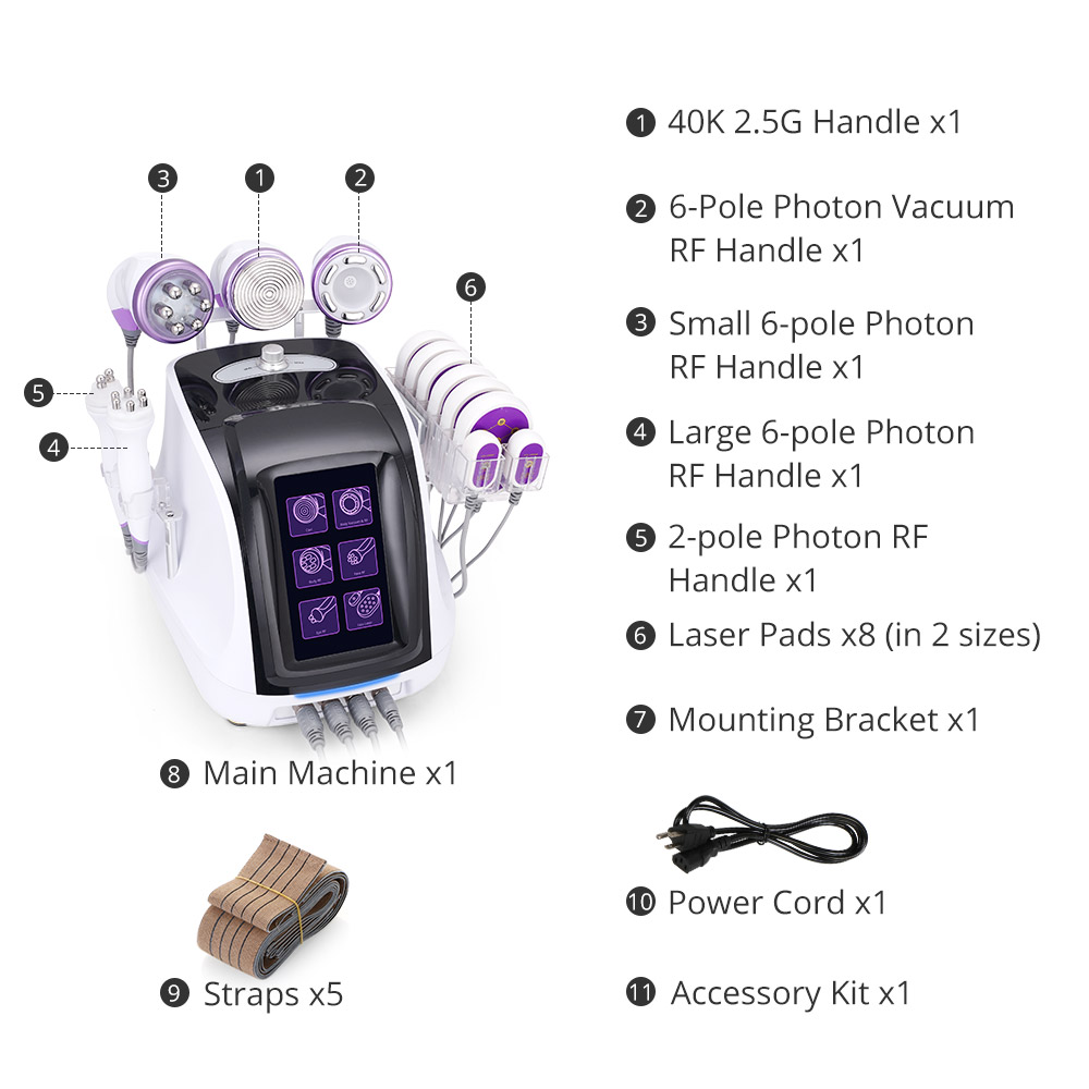 6 in 1 Lipo Cavitation 2.5 Laser Fat Burning Machine