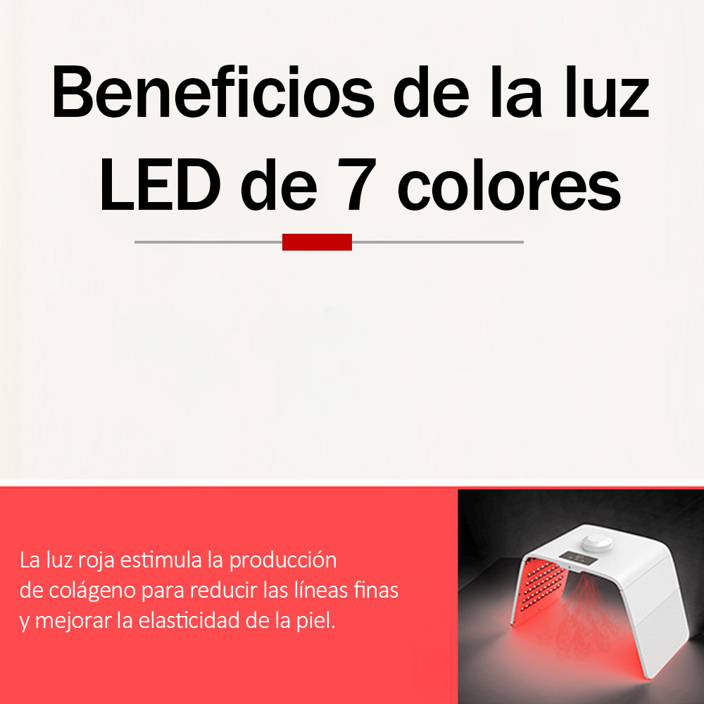 Portable 7-Color LED Light Therapy Device For Skin Rejuvenation For Home&Pro Use