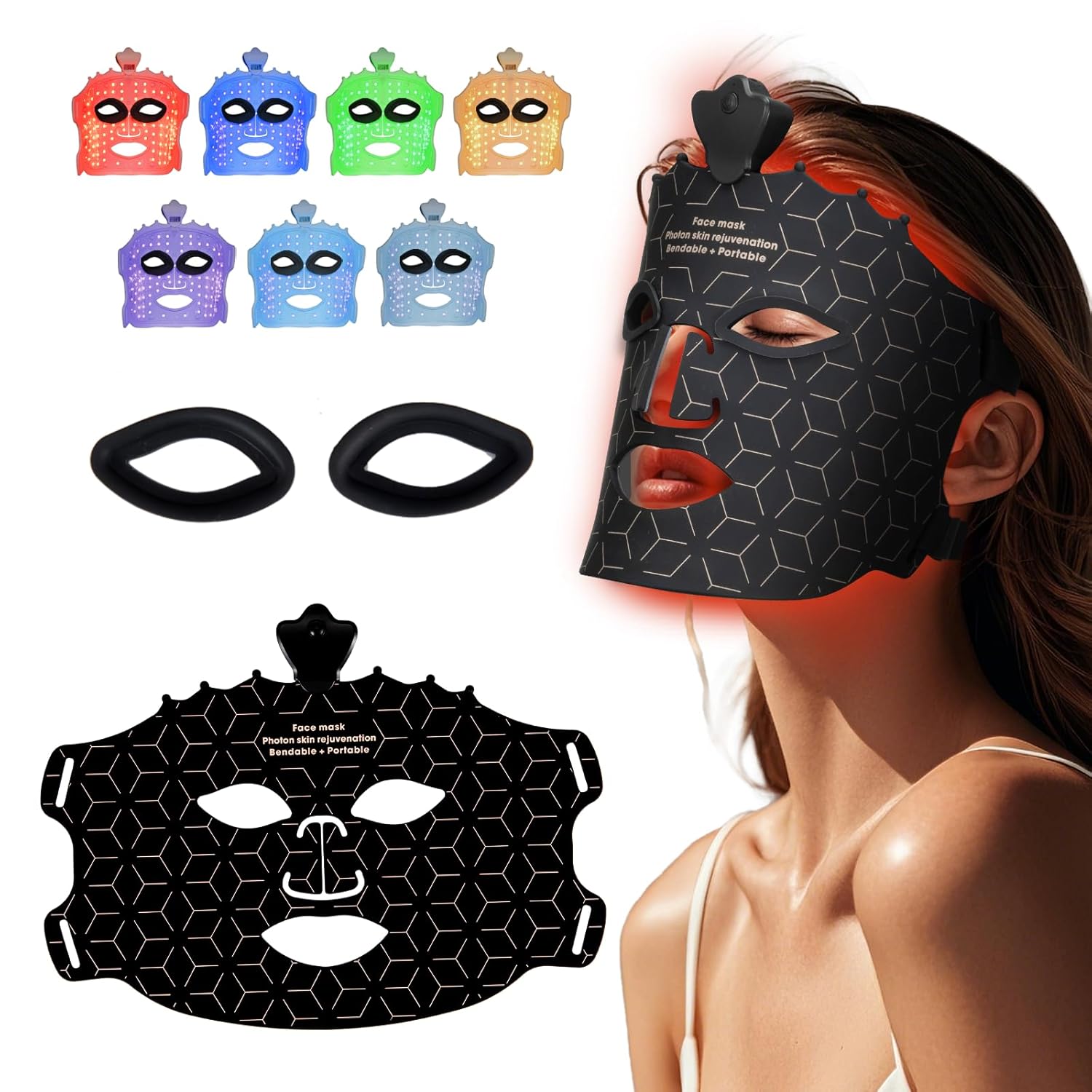 7 Colors Red Light Therapy Face Mask for Home Skin Rejuvenation