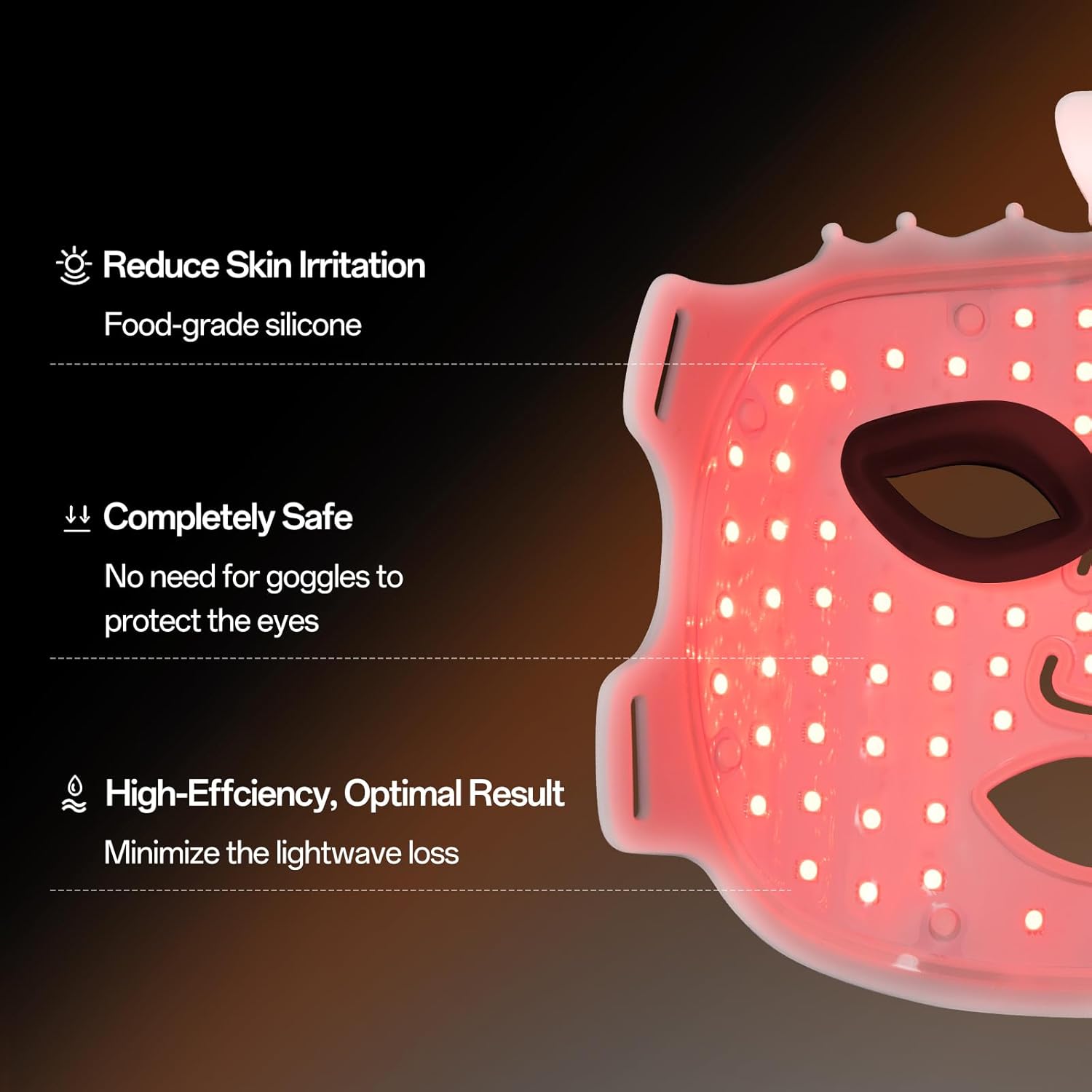Red Light Mask for Face Women, 7 Color Face Mask Wireless Device, Blue and Red Light Facial Mask at Home, Soft Silicone, Lightweight and Foldable
