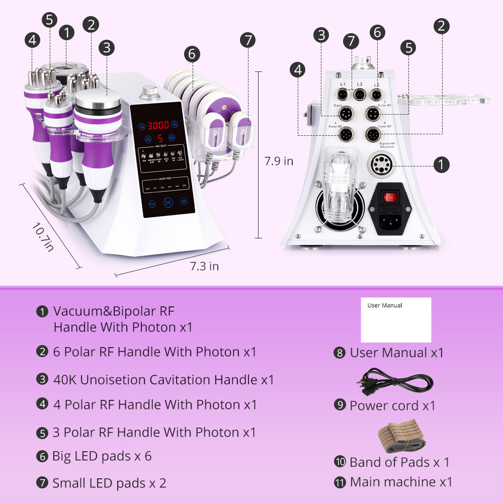 6in1 Cavitation 2.0 40K Vacuum Body Sculpting