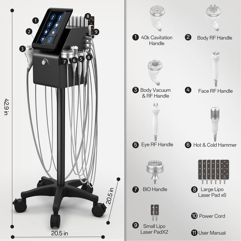 9-in-1 Professional 40k Lipo Cavitation Machine For Sculpting