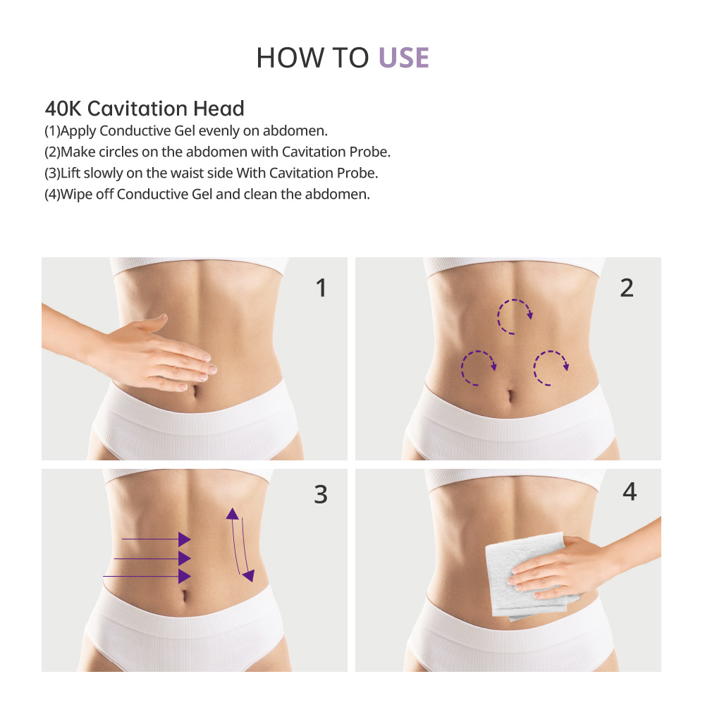 40K Ultrasonic Cavitation Body Slimming Fat Burning Machine For Home Use