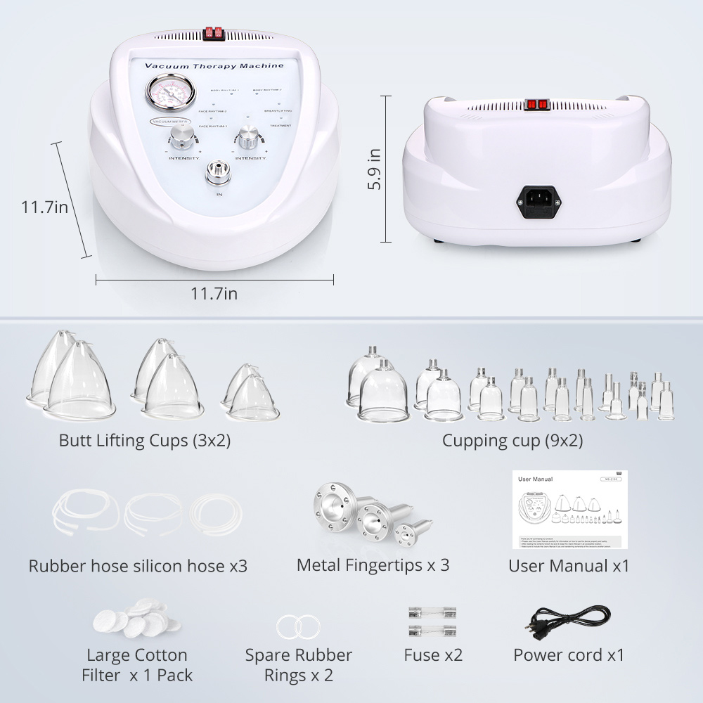 New Grease Cups For Lymphatic Drainage Detox Body Shaping Massage Beauty Machine