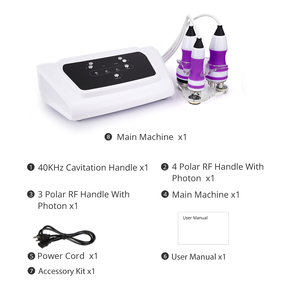 3in1 Ultrasonic 40K Cavitation R-F Radio Frequency Device