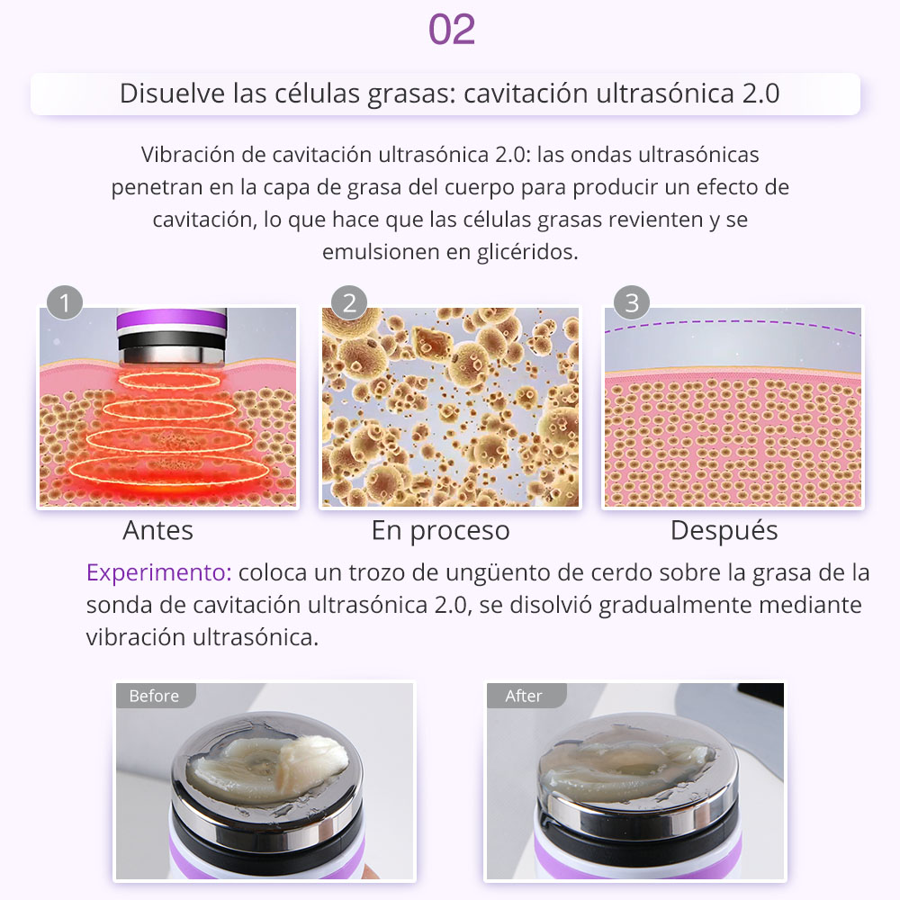 UNOISETION 9IN1 40K Cavitation Machine Body Sculpting RF Facial Skin Care for Home Spa