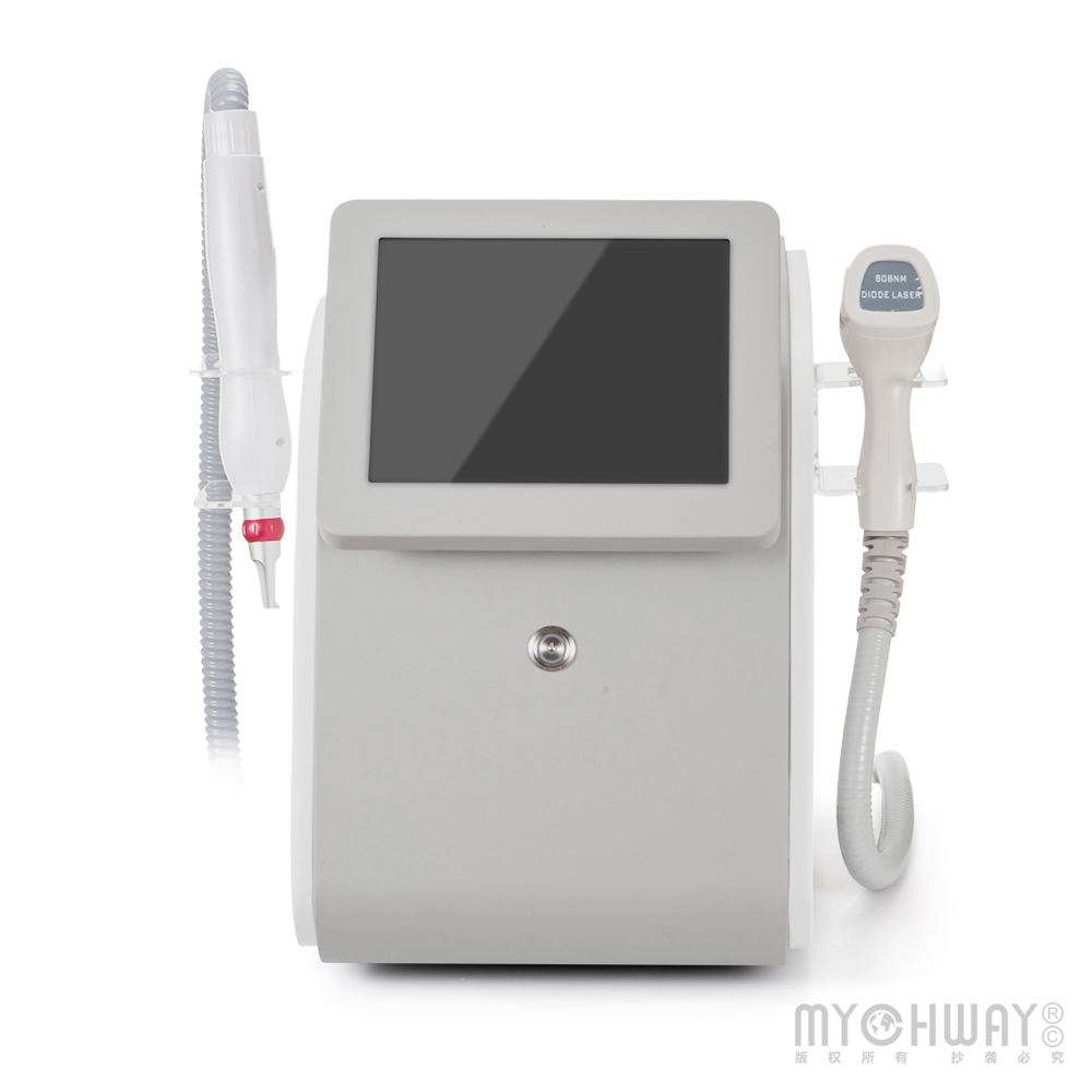 2 In1 DPT 808nm Diode Hair Removal  YAG Laser Tattoo Removal Machine