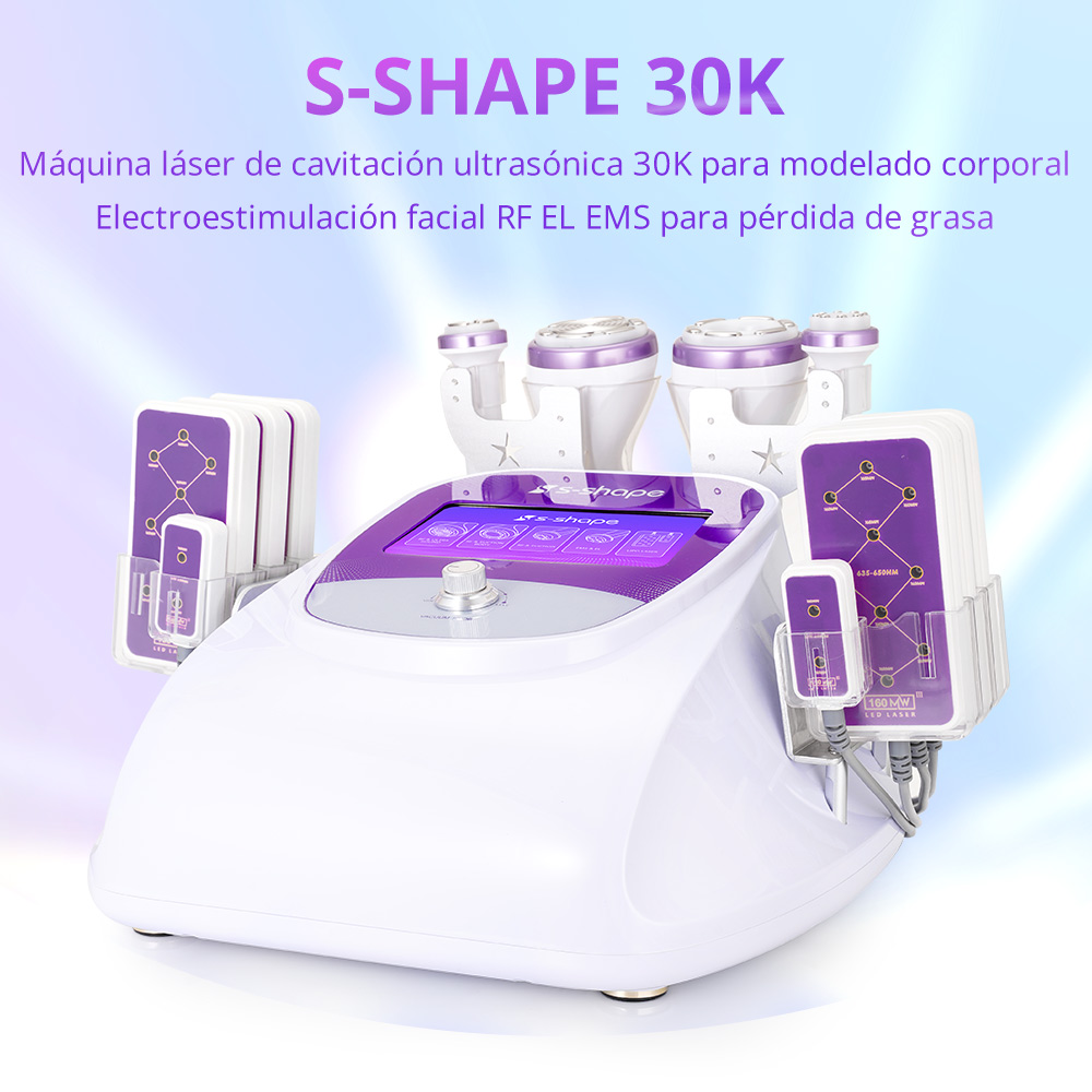  5in1 S Shape 30k Cavitation EL EMS Laser Machine