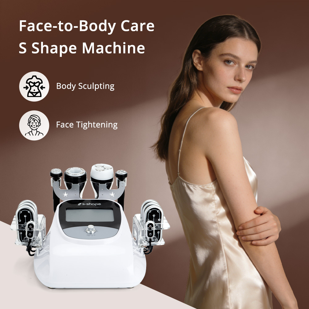 S Shape Machine 3D Cavitation RF 160mW Lipo Laser Body Sculpting Face Care