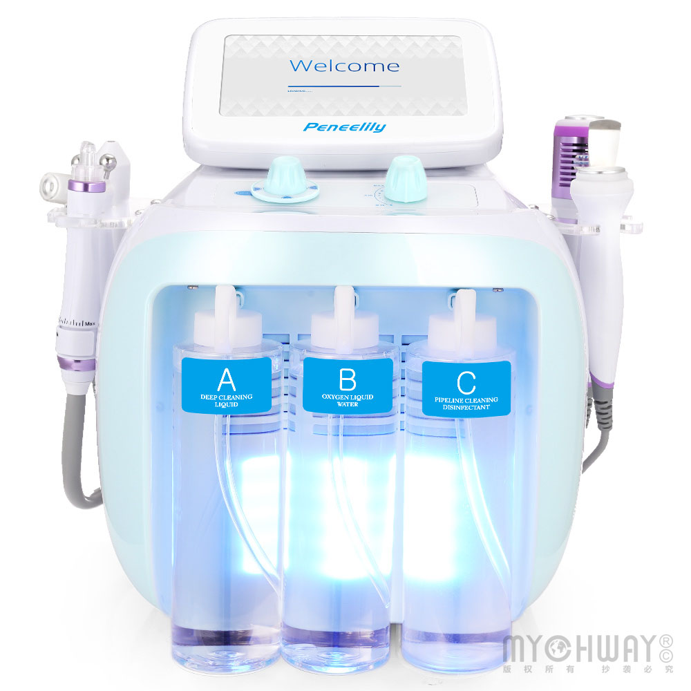 6 In 1 Hydro Dermabrasion Skin Care Equipment Facial Tightening Beauty Machine