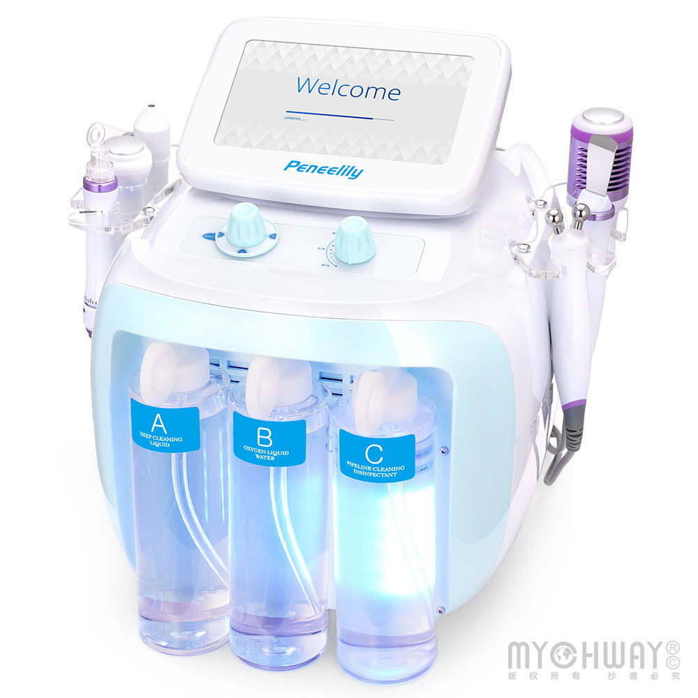 6 In 1 Hydro Dermabrasion Skin Care Equipment Facial Tightening Beauty Machine