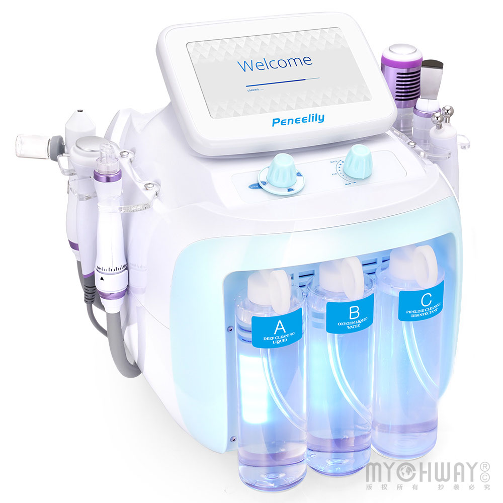 6 In 1 Hydro Dermabrasion Skin Care Equipment Facial Tightening Beauty Machine