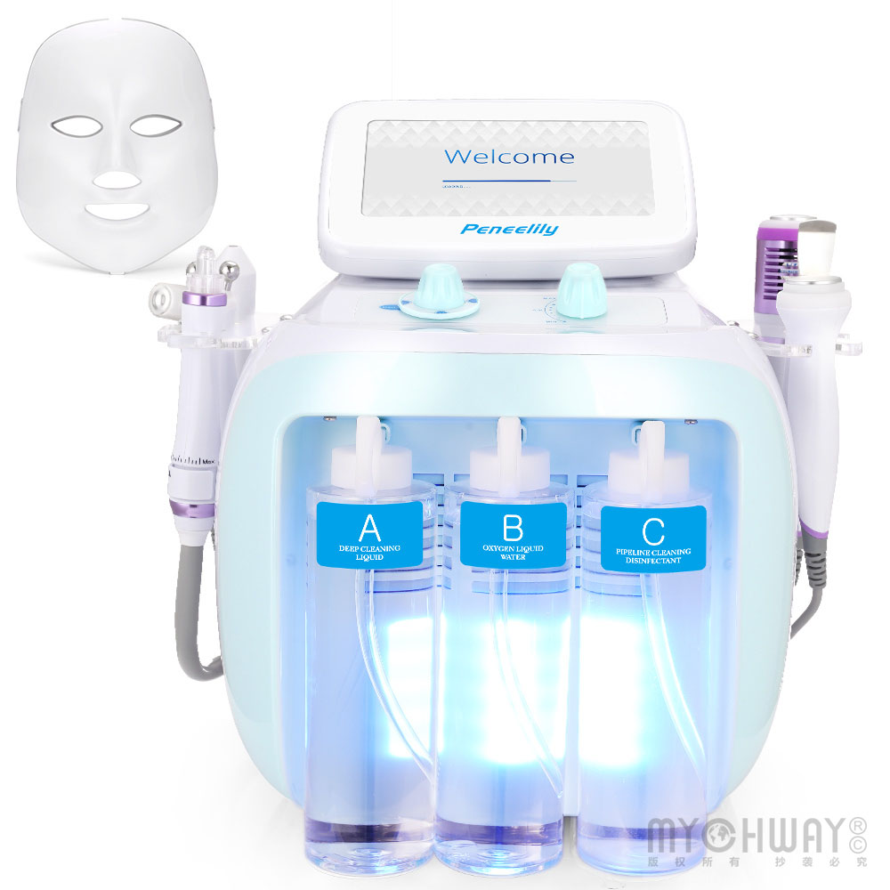 7-in-1 Facial Cleaner Hydro Spa Dermabrasion Ultrasound Skin Care Beauty Machine