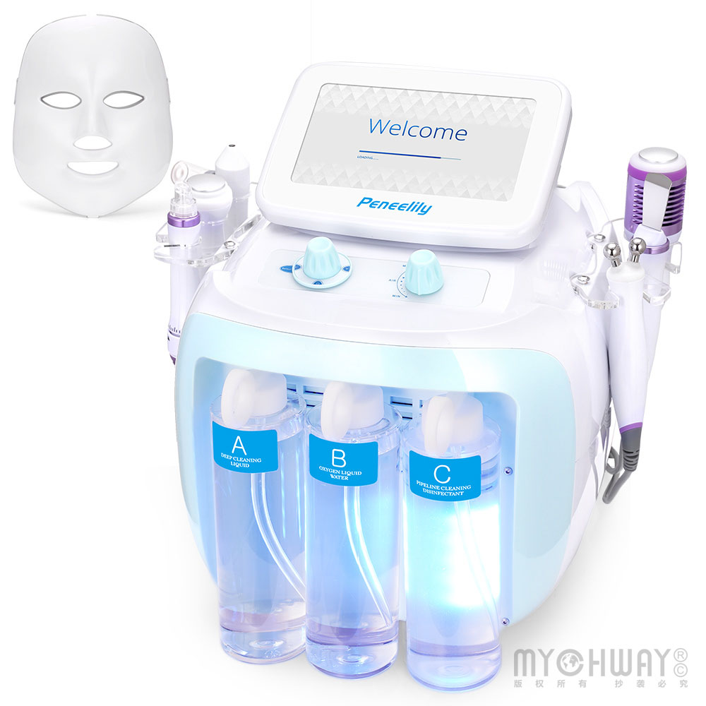 7-in-1 Facial Cleaner Hydro Spa Dermabrasion Ultrasound Skin Care Beauty Machine