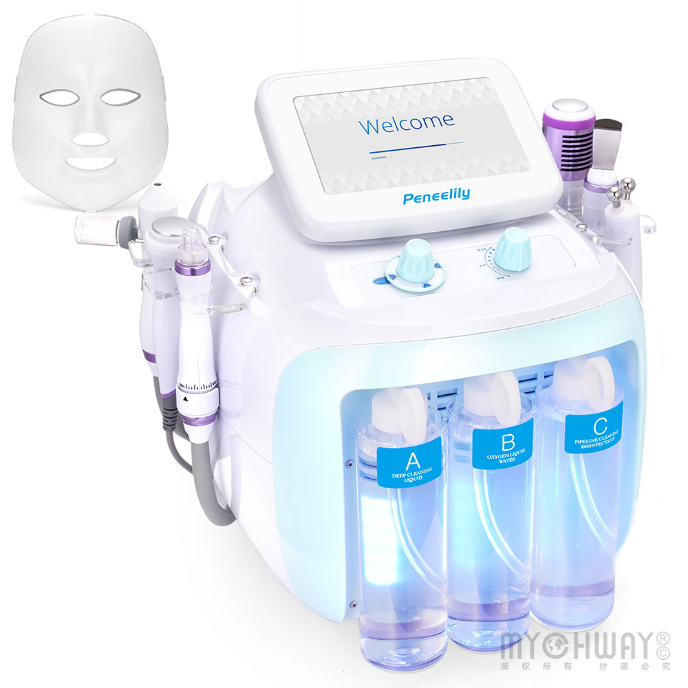7-in-1 Facial Cleaner Hydro Spa Dermabrasion Ultrasound Skin Care Beauty Machine