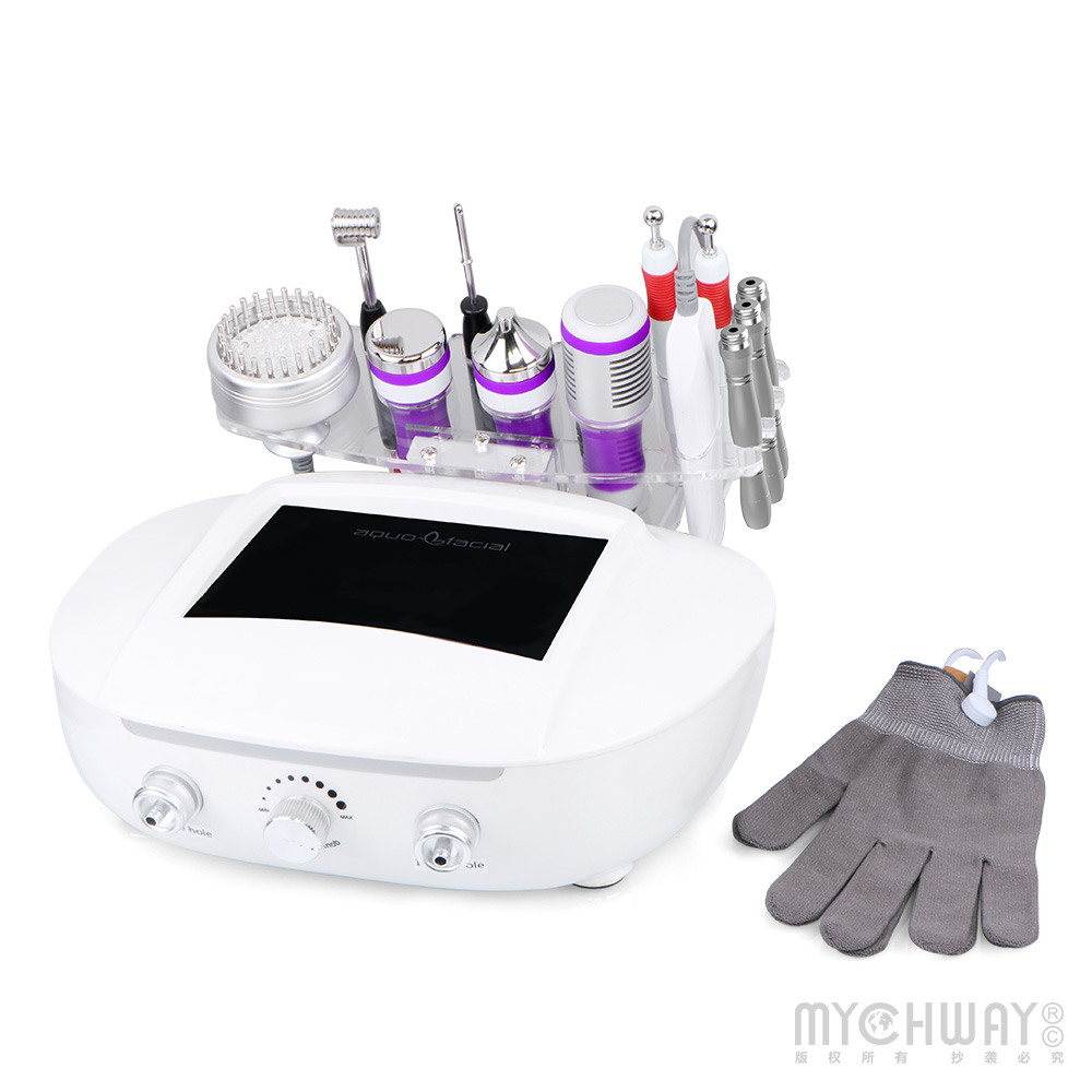 9 In 1 Facial Machine 3MHZ Ultrasound Scrubber Dermabrasion Skin Care Beauty Machine