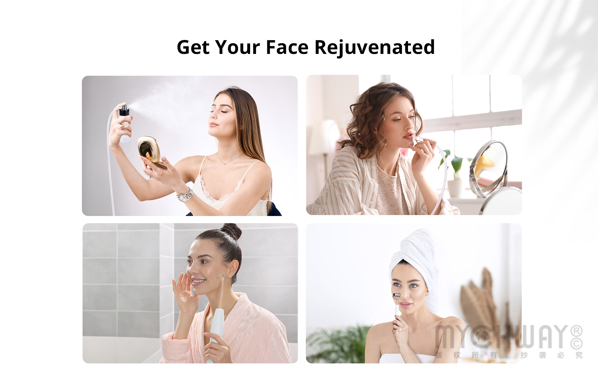 4in1 Beauty Equipment Multi-Function Machine HF Galvanic Vacuum Spray+ Warranty