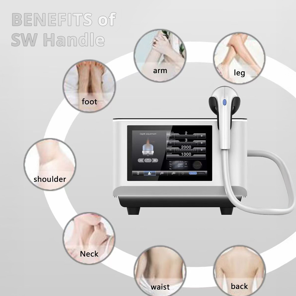 Extracorporeal Shockwave Therapy SW ED Pain Relief Physiotherapy Machine