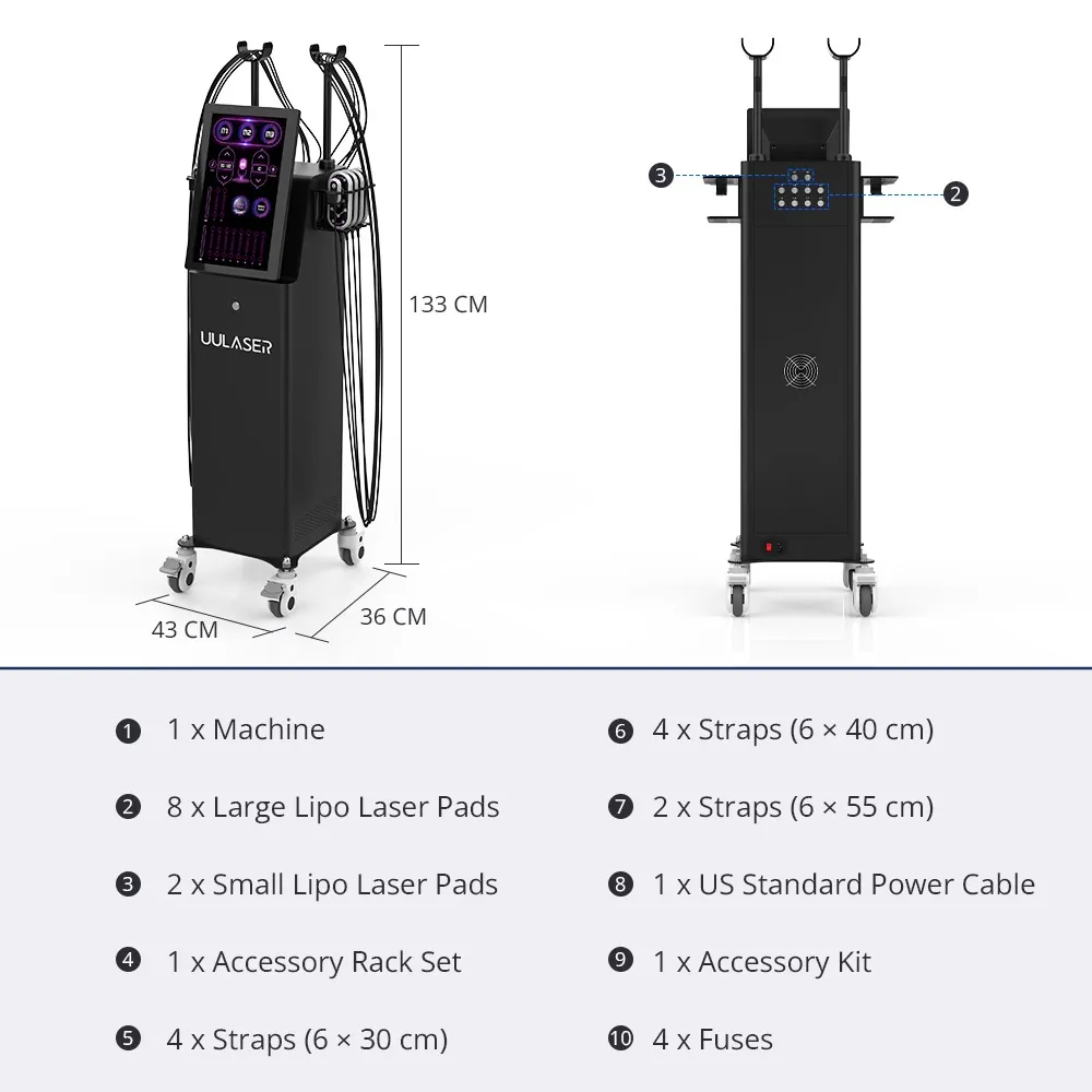 Professional 160mW Dual Wavelength 650nm & 980nm Lipo Laser Body Sculpting Machine
