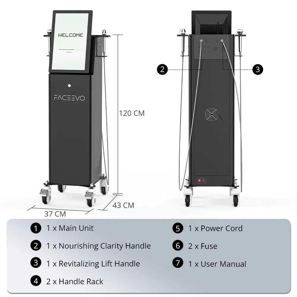 MYCHWAY FC-23K3-US Freestanding Ultrasound & EMS Facial Machine for U.S. Spas