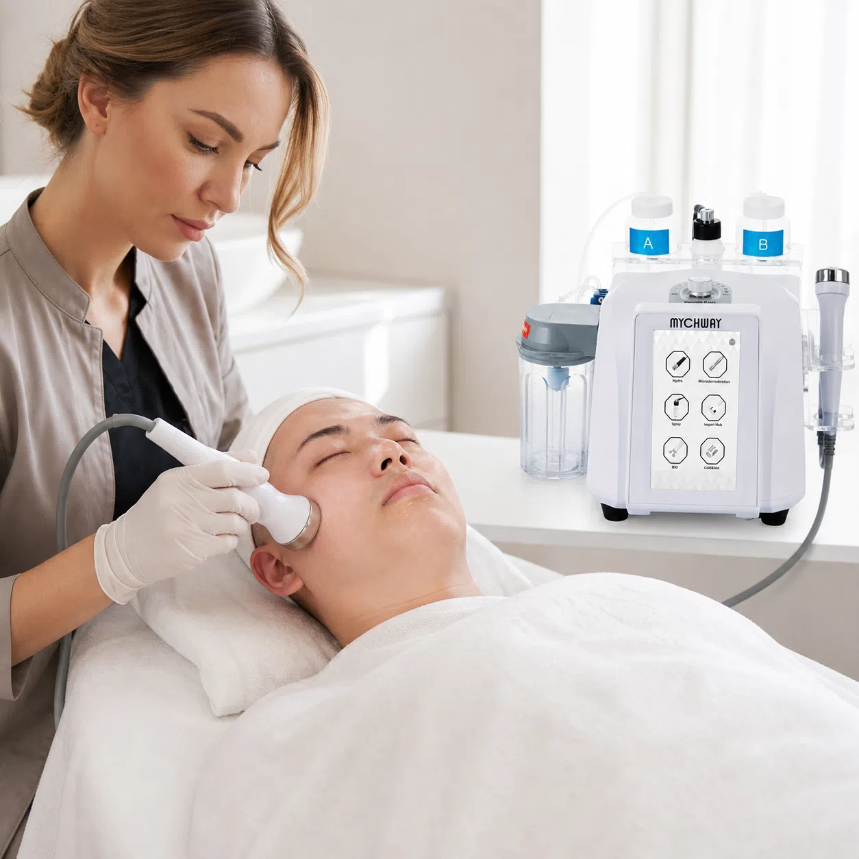 MYCHWAY FC-68S1-US Compact Hydro Dermabrasion Machine for U.S. Solo Estheticians