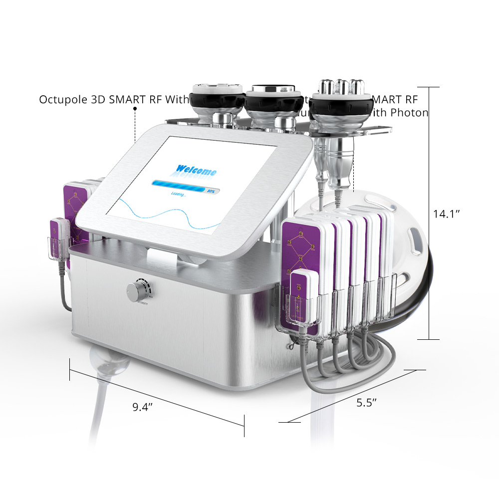 7 in 1 40k Ultrasonic Cavitation R-F 160mw Lipo Laser Cellulite Removal Machine
