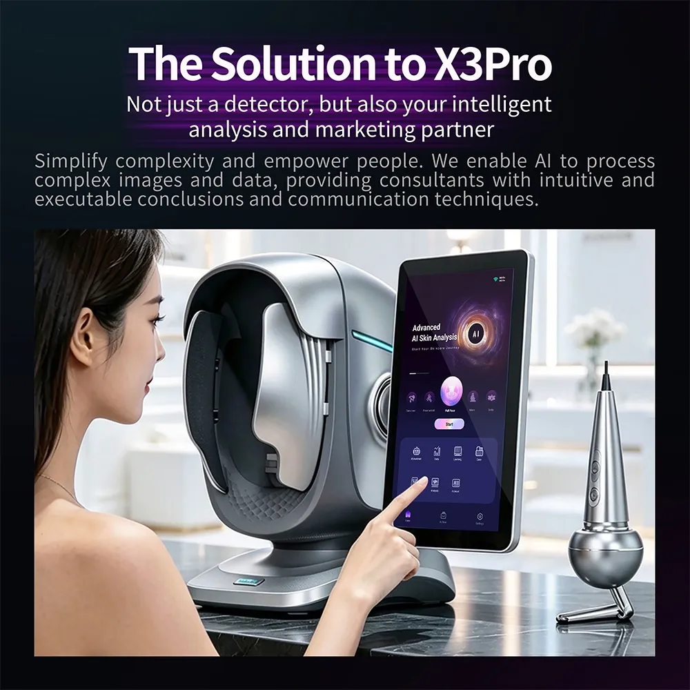 X3 Pro AI Skin Analyzer with 8-Spectrum Imaging for Facial & Scalp Detection