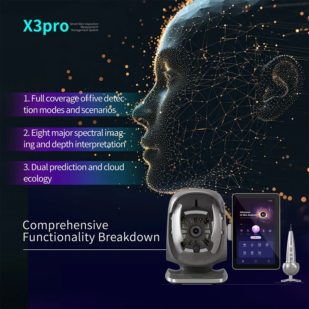 X3 Pro AI Skin Analyzer with 8-Spectrum Imaging for Facial & Scalp Detection