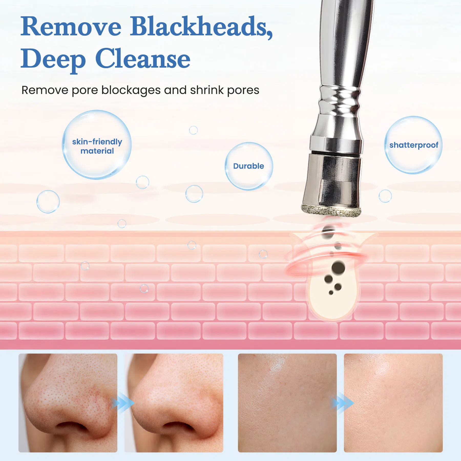 Diamond Microdermabrasion Machine 3 In 1 Facial Pores Cleaning And Spray Device