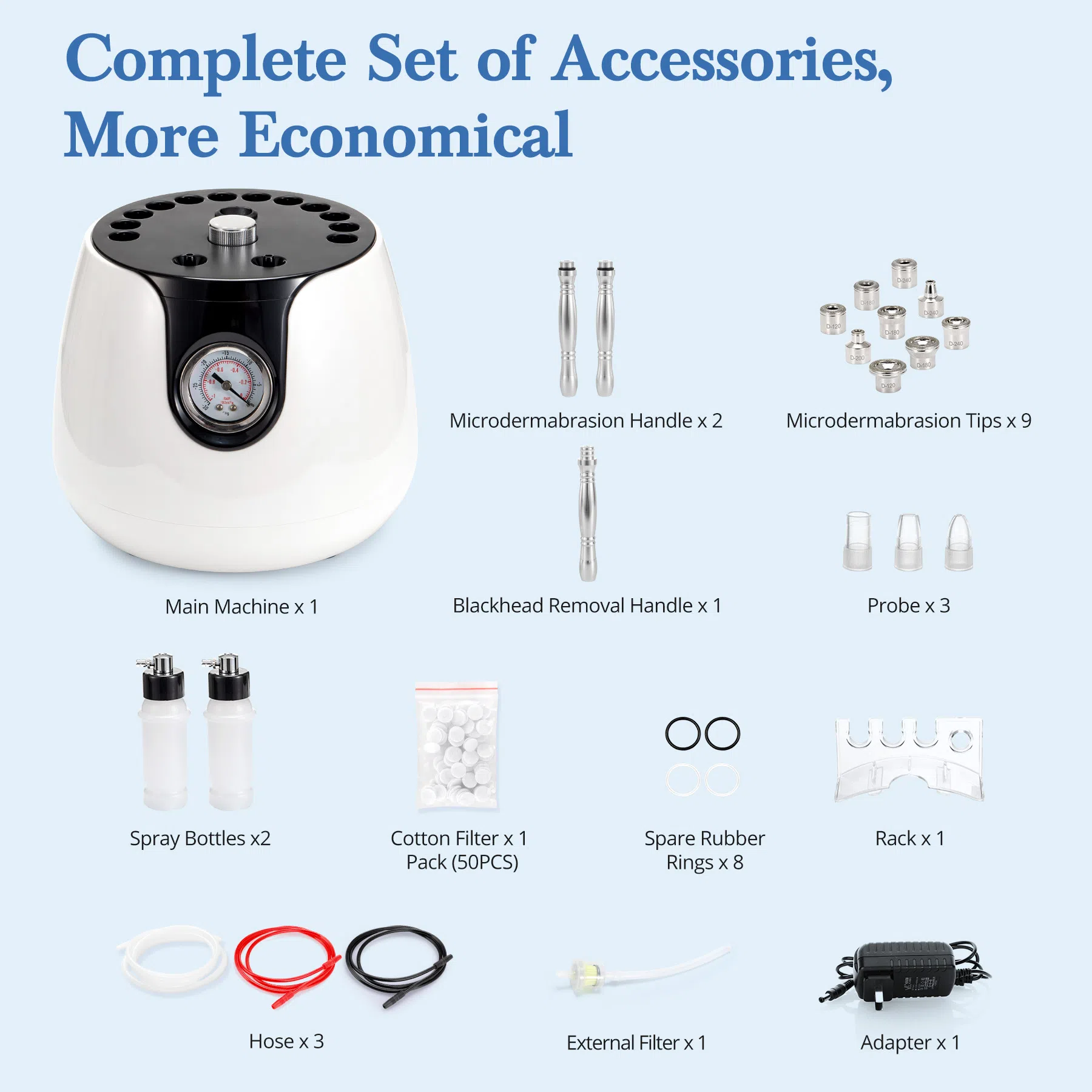 Diamond Microdermabrasion Machine 3 In 1 Facial Pores Cleaning And Spray Device